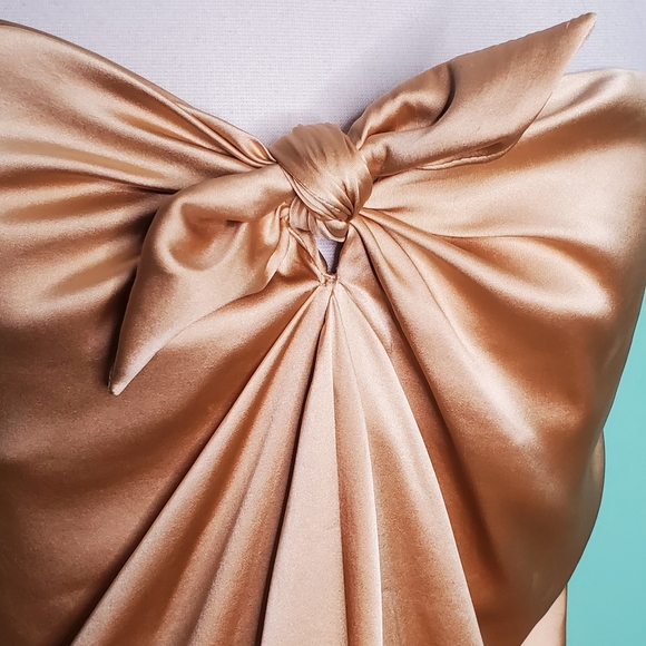 Jasmine Di Milo Silk Tie Front Strapless Blouse - Picture 6 of 10